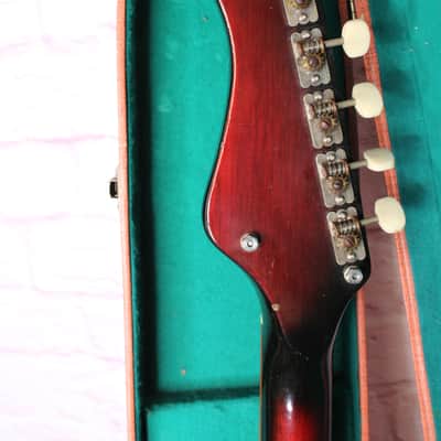 👀 Rare 1960's Woodward Electric Guitar w/ Original Faux Tweed Case Teisco Hoshino Ibanez image 9