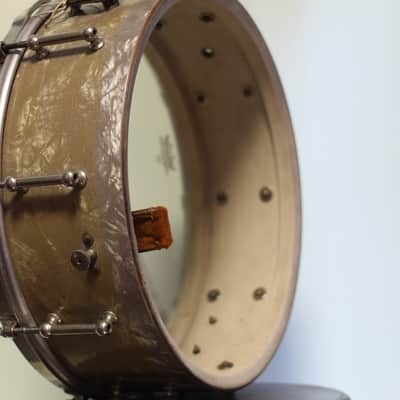 1930's Ludwig 'Professional Model' Snare Drum 5"x14" in Lavender Pearl image 13