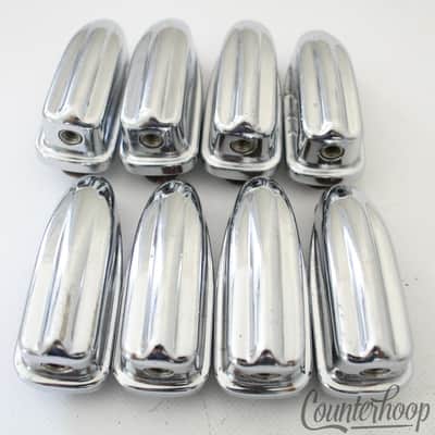 *Pearl 8x Bass Drum Lugs Chrome Vintage 70s Metric 2 3/8" Japan Wood-Fiberglass* image 1