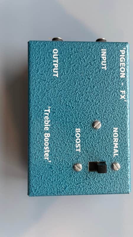 Pigeon FX Hornsby Skewes Treble Booster 2000's - teal, hammered finish image 1