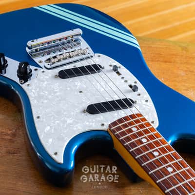 2002 Fender Japan Mustang MG69 Competition Blue "Teen Spirit" offset guitar - cool CIJ! image 13