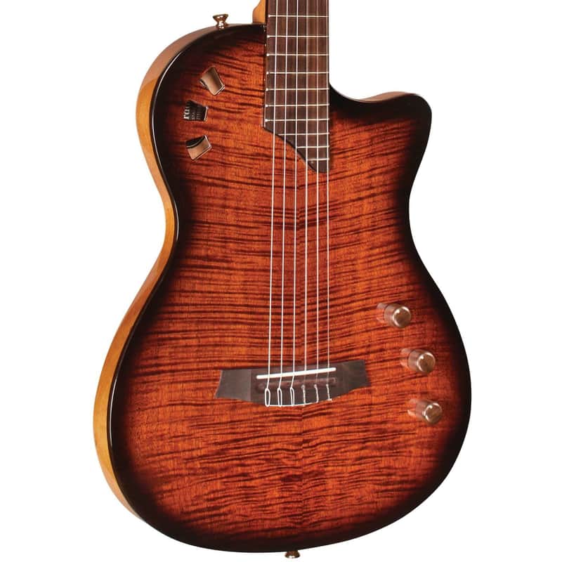 Cordoba Stage Thinbody Classical Acoustic-Electric Guitar, Edge Burst image 1