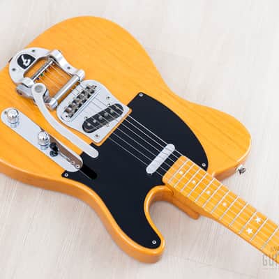 2006 Fender Telecaster ‘52 Vintage Reissue TL52-118BTX Butterscotch w/ Bigsby & Custom Inlay, Japan CIJ image 9