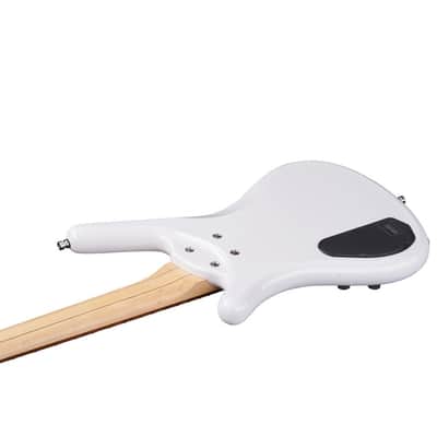 Mint Warwick RockBass Corvette $$-5 String - Solid White High Polish image 4