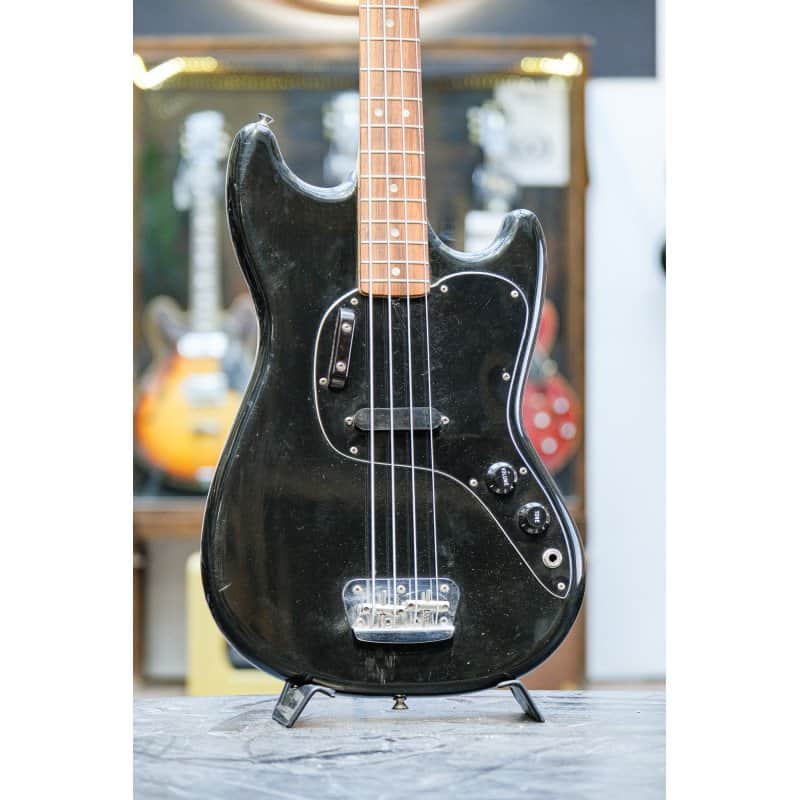 1980 Fender Musicmaster Bass black image 1