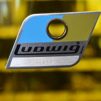 Vintage Ludwig Yellow Vistalite, Super Clean "Bonham" sizes: 14, 16, 18, 26 image 15