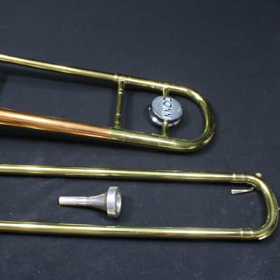 A Conn Shooting Stars Director Model 18 H Tri Color Trombone in Original Case # 8 TR image 6