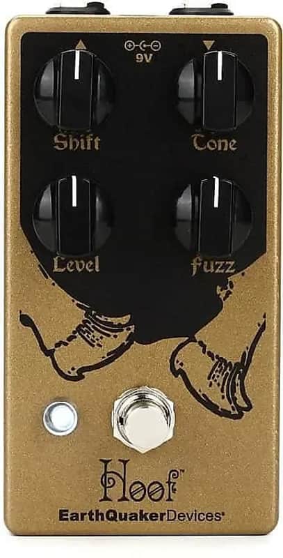 Mint EarthQuaker Devices Hoof Hybrid Fuzz V2 - Gold / Black Print image 1