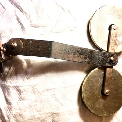 Ludwig & Ludwig Bass Drum Head Dual Muffler 1920s - 30s Nickel - Black image 4