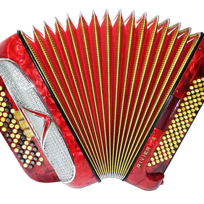 Hohner Riviera II Lightweight 5 Row Button Accordion C System made in Germany 2147, incl New Straps, Amazing sound! image 2