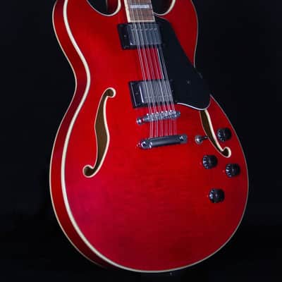 Ibanez AS7312 12-String Electric, Transparent Cherry Red image 4