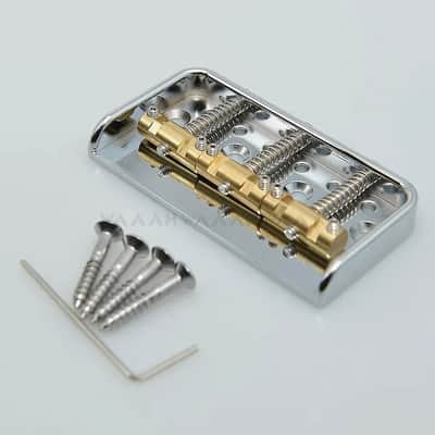 Short Vintage Telecaster Tele Style Guitar Fixed Bridge with Brass Saddles image 1