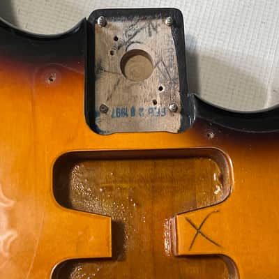 1997 MIM Fender Mexican Stratocaster 3TS 3 Tone Sunburst Guitar Body 6 Post Tremolo Ready image 10