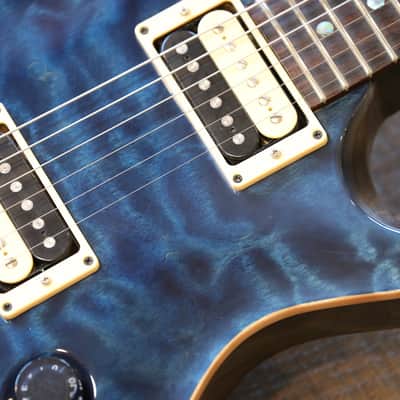 2003 PRS Custom 22 Single-Cut Electric Guitar Whale Blue Quilt 10 Top + Case image 4