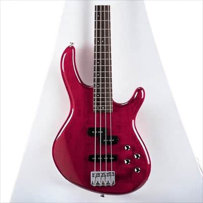 Cort Action Bass Plus TR 4-String - Trans Red; an affordable bass guitar with quality materials, components and craftsmanship image 1