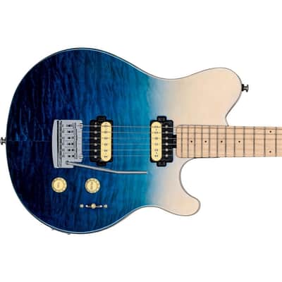 Sterling by Music Man Axis AX3 Quilted Maple Spectrum Blue image 3