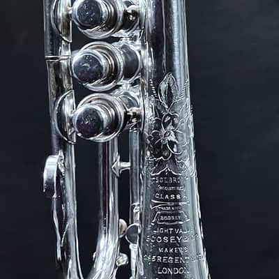 BOOSEY & Co. SOLBRON CLASS A CORNET SILVER PLATED 1911-1916 - S image 19