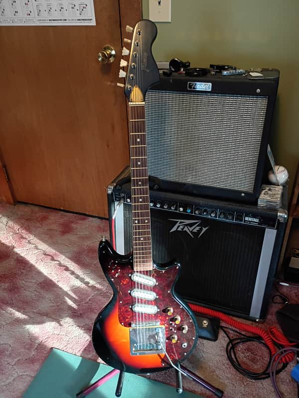 Framus Strato de Luxe 1964 Sunburst W/ Original Case Bone Nut Professional Refret image 1