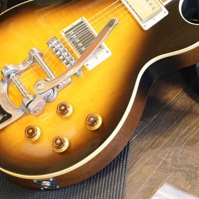 2009 Gibson Les Paul Standard Limited Edition Florentine w/ Bigsby Semi-Hollow Electric Guitar Sunburst + OHSC image 6