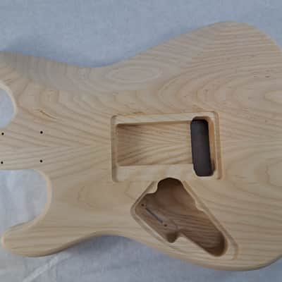 Unfinished Ash HxH guitar body - for Fender Strat Stratocaster neck Floyd Rose J2419 image 4