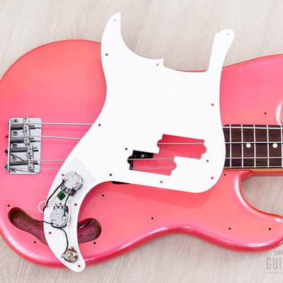 1985 Fender Precision Bass ‘62 Vintage Reissue PB62-55 Metallic Pink w/ Seymour Duncan & Case, Japan MIJ Fujigen image 20
