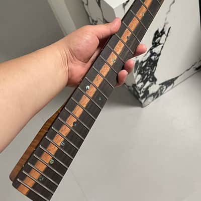 round-end stainless steel AAAA 22frets roasted flame Maple 22fret Roasted flame Maple Electric guitar neck Ebony fingerboard。 image 4
