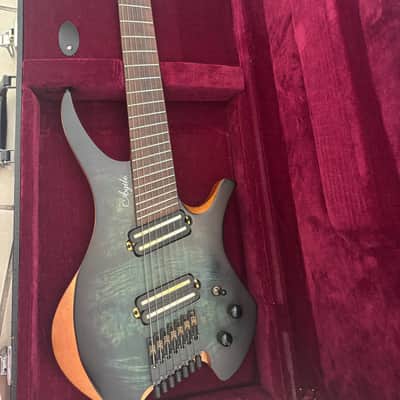 Agile Chiral Parallax 7 String Headless Guitar + Hard Case - Professional Fretwork and Setup Done image 4