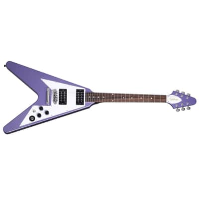 Epiphone Kirk Hammett Signature 1979 Flying V w/ Gibson Pickups and Hardshell Case - Purple Metallic image 12