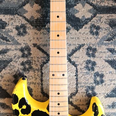 Friedman USA Custom Shop Vintage S Strat Guitar in Yellow & Black Leopard with extras image 9