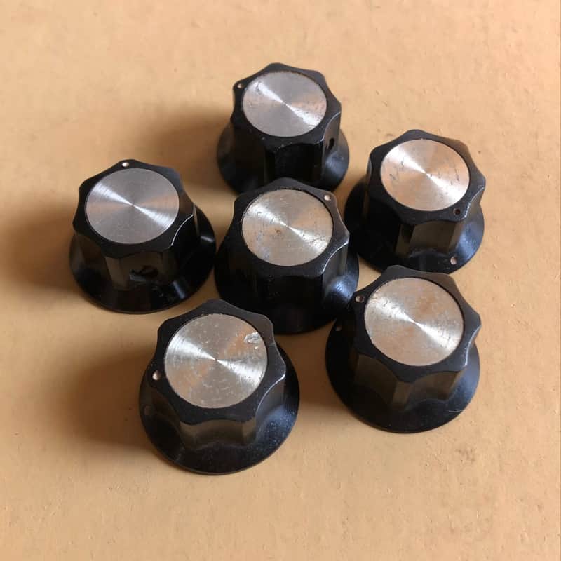 (6) 1960s-70s Kustom Amp PA Knobs Set Screw image 1