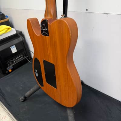 Used Fender American Acoustasonic Telecaster Acoustic Electric Guitar with Fender Gig Bag Sunburst 2019 image 25