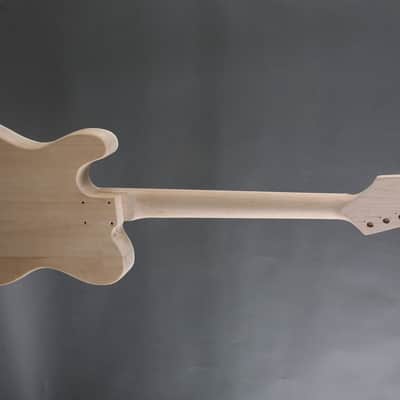 Tele Thinline Style Semi-Hollow Electric Guitar DIY Kit – Build Your Own Tele Guitar – Unfinished image 5
