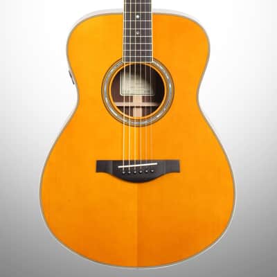 Yamaha LS-TA TransAcoustic Acoustic-Electric Guitar (with Gig Bag), Vintage Natural image 1