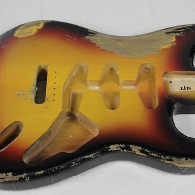 MJT Official Custom Order Aged Nitro Guitar Body by Mark Jenny Reverse Trem VTS Sunburst image 4