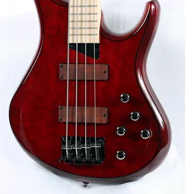 MTD Kingston KZ Electric Bass Guitar - Transparent Cherry Maple image 3