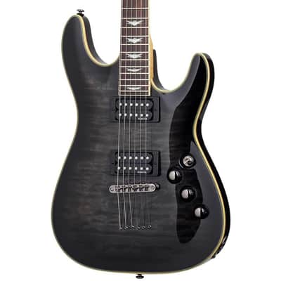 Schecter Omen Extreme-6 Guitar - See-Thru Black image 1