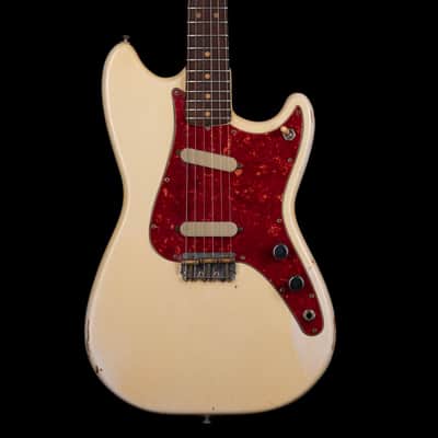 Vintage 1963 Fender Duo-Sonic Olympic White with OHSC image 1