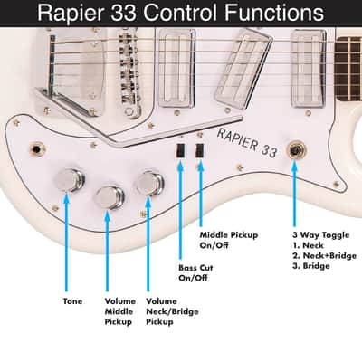 Rapier 33 Electric Guitar ~ 3 Tone Sunburst image 8