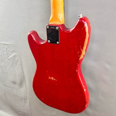 Fender Pre CBS L Series Musicmaster Slab Board 1964 - 4 Rare Mahogany Body Cherry Finish image 6
