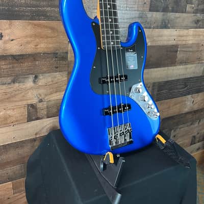 Fender American Ultra II Jazz Bass, Noble Blue, Ebony Fingerboard, Hard Case, Free Ship, 829 image 2