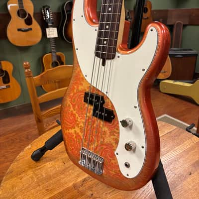 Berly Guitars P Style Bass Pink Paisley Authorized Dealer image 4