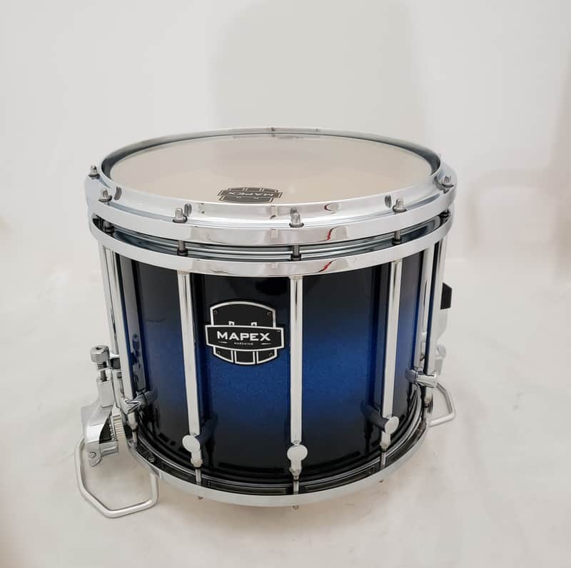 Mapex Quantum XT High Tension Marching Snare Drum--Blue Galaxy Sparkle Burst image 1