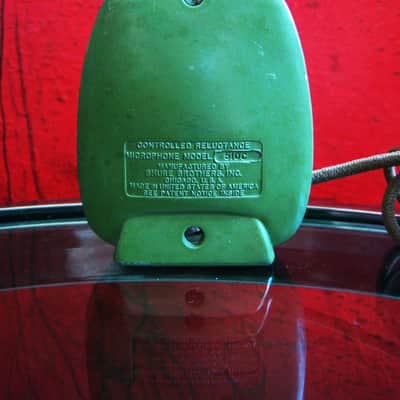 Vintage 1950's Shure 510C controlled reluctance microphone High Z harp mic w cable 410 510 # 2 image 5