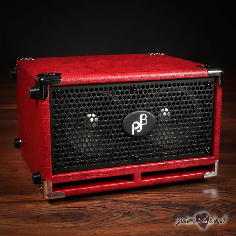 Phil Jones Bass C2 Compact 2x5” 200W 8-ohm Speaker Cabinet w/ Cover - Red image 1