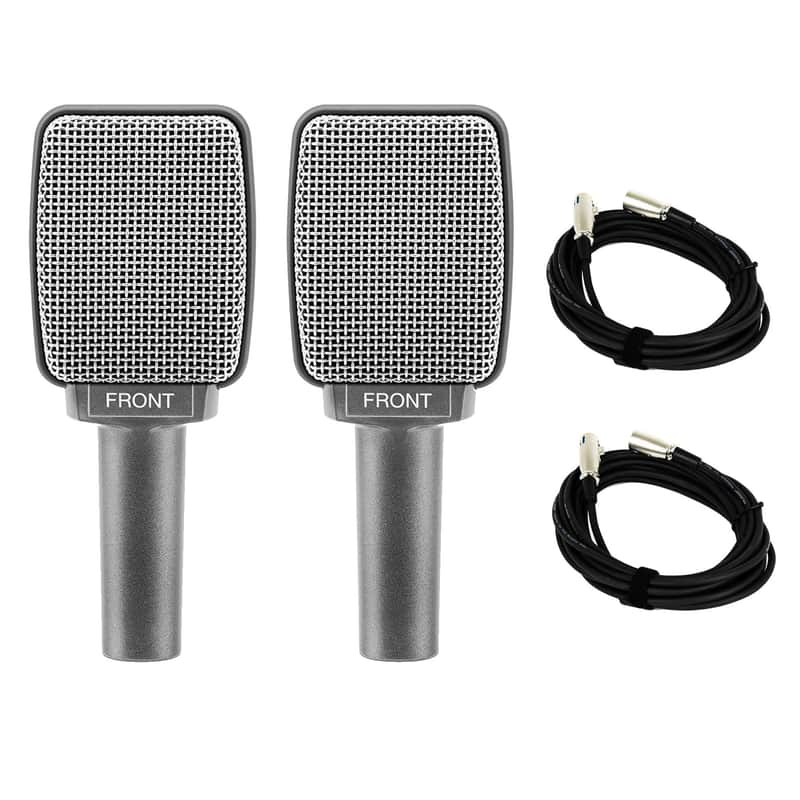 Sennheiser e 609 Silver Microphone Stereo Pair Bundle with 20-Foot XLR Cables image 1