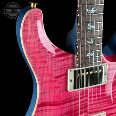 PRS TSG Exclusive Wood Library DGT 10 Top Bonnie Pink w/Frost Blue Metallic Back w/case 0427906 image 5