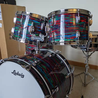 Ludwig Big Beat/Hollywood 1969 Psychedelic Red image 3