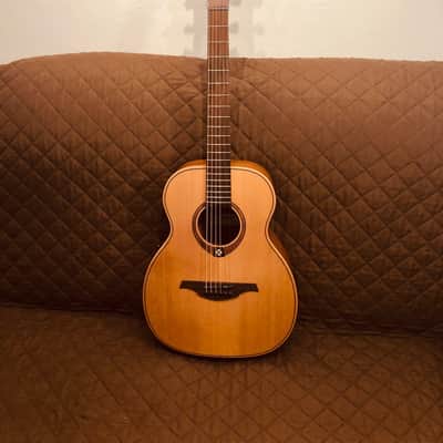 Lag TRAVEL-RCE Travel Series Solid Red Cedar Top Khaya Neck 6-String Acoustic-Electric Guitar w/Case image 2