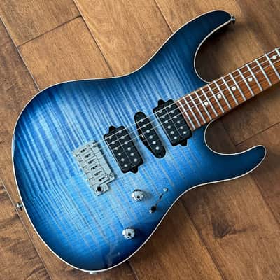 Suhr Modern Plus HSH Trans Whale Blue Burst Roasted Maple Pau Ferro Neck 87825 image 1