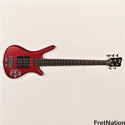 Warwick RockBass Corvette $$ 5-String Bass Burgundy Red Transparent Satin 10.56lbs #571855-25 image 21